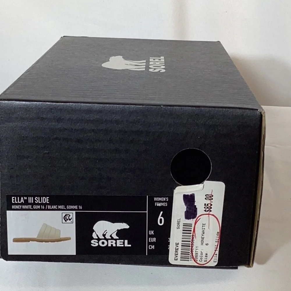 NWT SOREL Ella III Quilted Puff Slide Sandal Size 6 - Picture 9 of 9